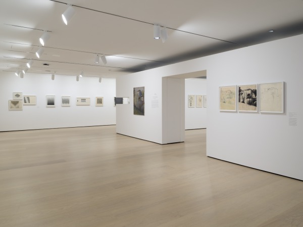 Installation view: Bridget Riley Drawings: From the Artist’s Studio , Hammer Museum, Los Angeles, 2023, © Bridget Riley 2022, all rights reserved