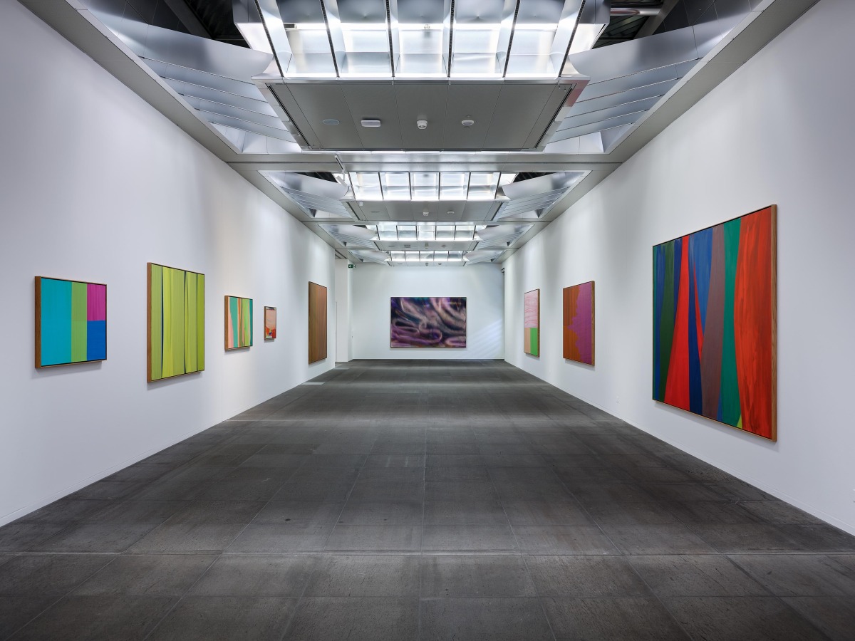 Installation view: Studio Paintings, 1988–2022, Kunstmuseum Bern, 2023, photo: Rolf Siegenthaler